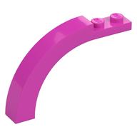 Brick Arch 1 × 6 × 3 1/3 Curved Top Dark Pink