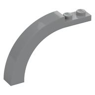 Stein Bogen 1 × 6 × 3 1/3 gebogen oben Hellblaugrau