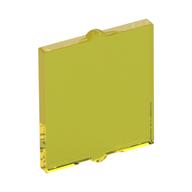 Glas für Fenster 1 × 2 × 2 flach Transparent-Gelb