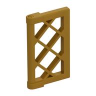 Window 1 × 2 × 3 Pane Latticed with Thick Corner Tabs Perlgold