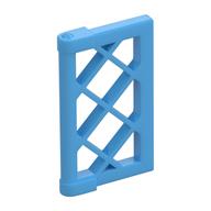 Window 1 × 2 × 3 Pane Latticed with Thick Corner Tabs Medium Blue
