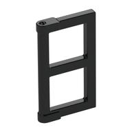 Window 1 × 2 × 3 Pane with Thick Corner Tabs Black