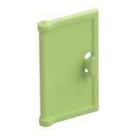 Door 1 × 2 × 3 with Vertical Handle, Round Handle Holes on Back Yellowish Green