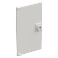 Door 1 × 4 × 6 Smooth with Square Handle Plinth White