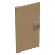 Door 1 × 4 × 6 Smooth with Chamfered Handle Plinth Dunkelbeige