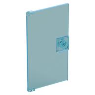 Door 1 × 4 × 6 Smooth with Chamfered Handle Plinth Trans-Light Blue