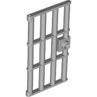 Door 1 × 4 × 6 Barred with Stud Handle Light Bluish Gray