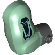 Arm, Bigfig, Right with Black Wristband and Skull Print Sand Green