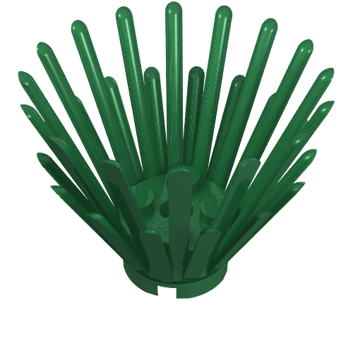 Plant, Prickly Bush 2 × 2 × 3 Extension with 2 × 2 center Green