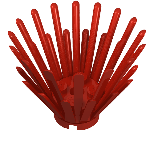 Plant, Prickly Bush 2 × 2 × 3 Extension with 2 × 2 center Red