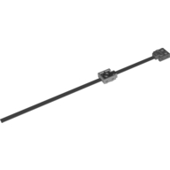 Kabel mit Stein 2 × 2 × 2/3 mit 1 × 2 Noppen und Power-Functions- und 9V-Verbindern, 20cm, ein hellblaugraues Ende