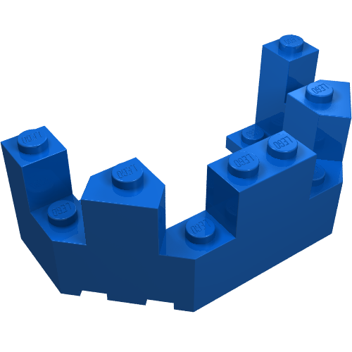 Castle Turret Top 4 × 8 × 2 1/3 Blue