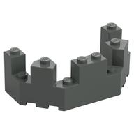 Castle Turret Top 4 × 8 × 2 1/3 Dunkelgrau
