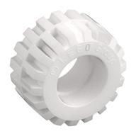 Tyre 21 × 12 with Offset Tread Small Wide and Beveled Tread Edge White