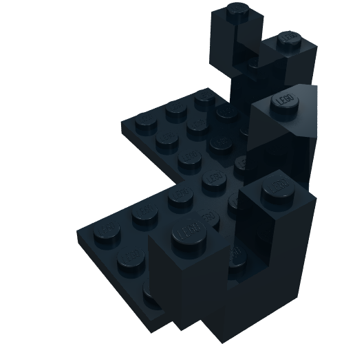 Castle Turret Top 7 × 7 Corner Black