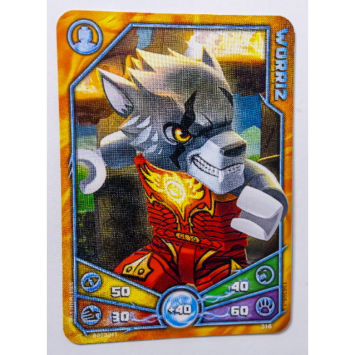 Trading Card, Legends of Chima Deck #3: 316 - Worriz [Keine Farbe/Beliebige Farbe]