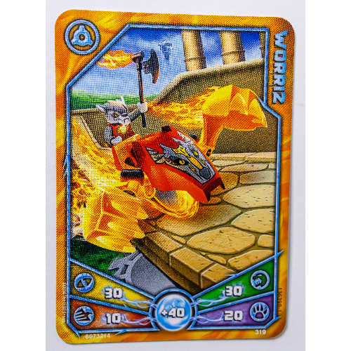 Trading Card, Legends of Chima Deck #3: 319 - Worriz [Keine Farbe/Beliebige Farbe]
