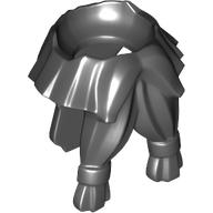 Minifig Neckwear Beard, Tied with Hair in Back Black