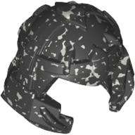 Helmet with Cheek Protection and Thin Bands (Troll) Speckle Black-Silver