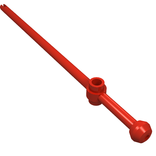 Bar 12L with Open Stud, Towball, and Top Slit [Boat Mast] Rot