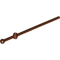 Bar 12L with Open Stud, Towball, and Top Slit [Boat Mast] Reddish Brown