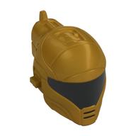Helmet, Elongated Back, with Black Visor Pattern Perlgold