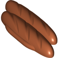 Duplo Food French Bread Loaves Dunkelorange