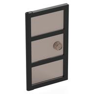Door 1 × 4 × 6 with 3 Panes and Stud Handle with Trans-Brown Glass