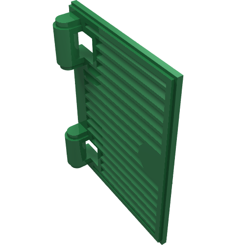 Window 1 × 2 × 3 Shutter with Hinges and No Handle Green