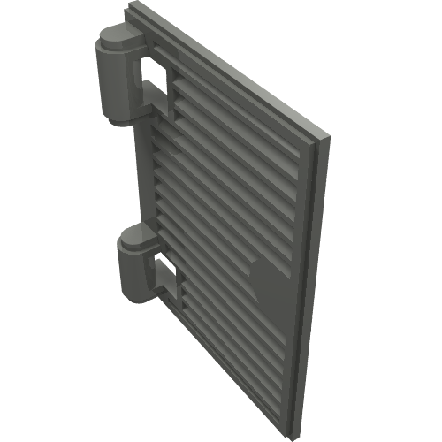 Window 1 × 2 × 3 Shutter with Hinges and No Handle Dunkelblaugrau