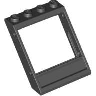 Window 4 × 4 × 3 Roof with Bottom Panel Black