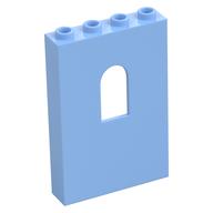 Panel 1 × 4 × 5 with Arched Window Leuchtendes Hellblau