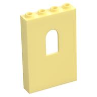 Panel 1 × 4 × 5 with Arched Window Bright Light Yellow