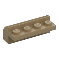 Brick Curved 2 × 4 × 1 1/3 Dark Tan