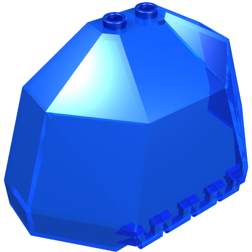 Windscreen 8 × 3 1/2 × 4 1/6 Half Octagon Aquanaut Sub Top in Transparent-Dunkelblau