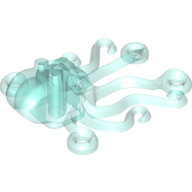 Animal, Octopus with Marbled Glow in the Dark Pattern Trans-Light Blue