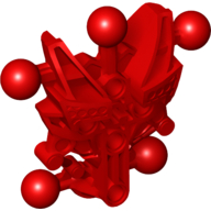 Large Figure Skeletal, Torso with 5 Ball Joints (Av-Matoran Type 1) Red