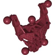 Large Figure Skeletal, Torso with 5 Ball Joints (Av-Matoran Type 2) Dark Red