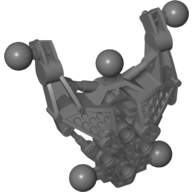 Large Figure Skeletal, Torso with 5 Ball Joints (Av-Matoran Type 2) Dark Bluish Gray