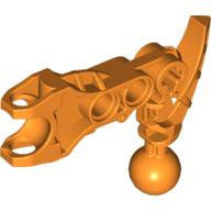 Large Figure Skeletal, Limb, Angular with Ball Joint and Ball Socket (Av-Matoran) Orange