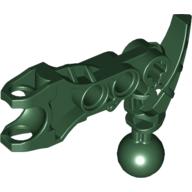 Large Figure Skeletal, Limb, Angular with Ball Joint and Ball Socket (Av-Matoran) Dark Green
