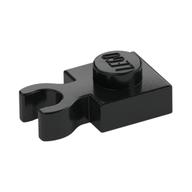 Plate Special 1 × 1 with Clip Vertical [Thick Open O Clip] Black