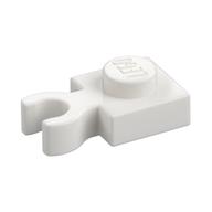 Plate Special 1 × 1 with Clip Vertical [Thick Open O Clip] White