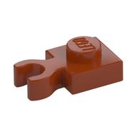 Plate Special 1 × 1 with Clip Vertical [Thick Open O Clip] Dunkelorange