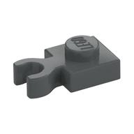 Plate Special 1 × 1 with Clip Vertical [Thick Open O Clip] Dark Bluish Gray