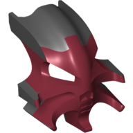 Large Figure Mask Vultraz with Marbled Black Pattern Dunkelrot