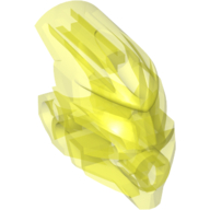 Large Figure Head Connector Block (Av-Matoran) Transparent-Neongrün
