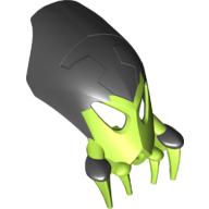 Large Figure Mask Kirop with Marbled Black Pattern Lime