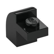 Bogenstein 1 × 2 × 1 1/3 mit gebogen oben Schwarz