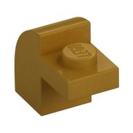 Brick Curved 1 × 2 × 1 1/3 with Curved Top Pearl Gold